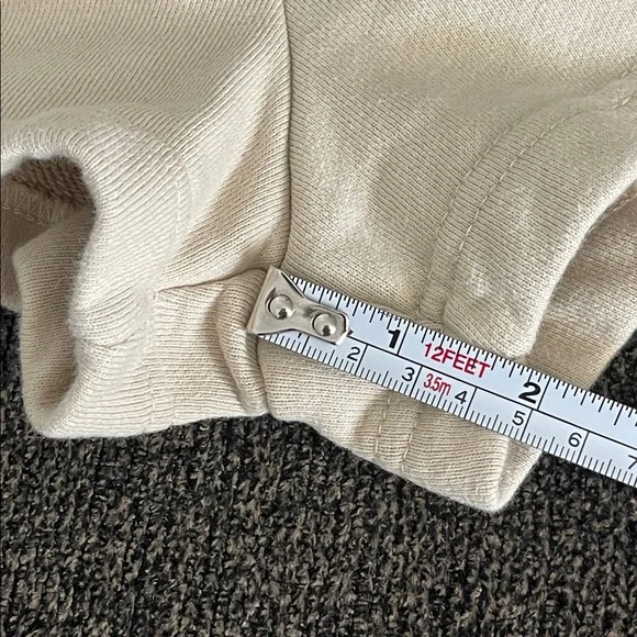 YoungLA a Woman’s Cream Ribbed waistband Drawstring and pockets Shorts Sz Small - Picture 10 of 10